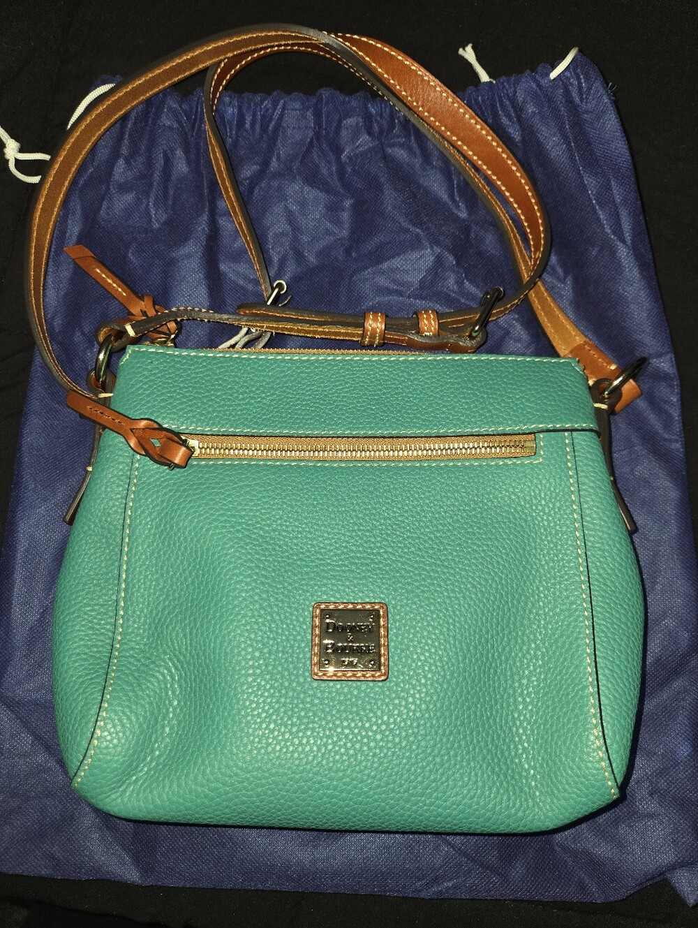 Dooney & Bourke Pebble Grain Leather Allison Crossbody - Spearmint - Like New
